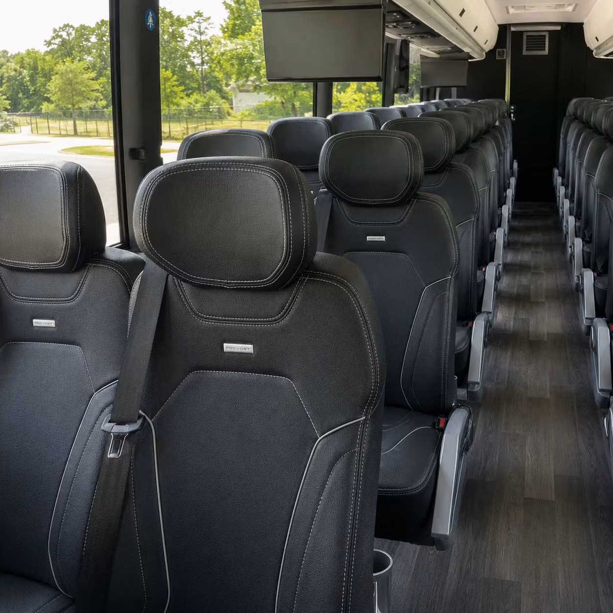 new britain charter bus rental interior